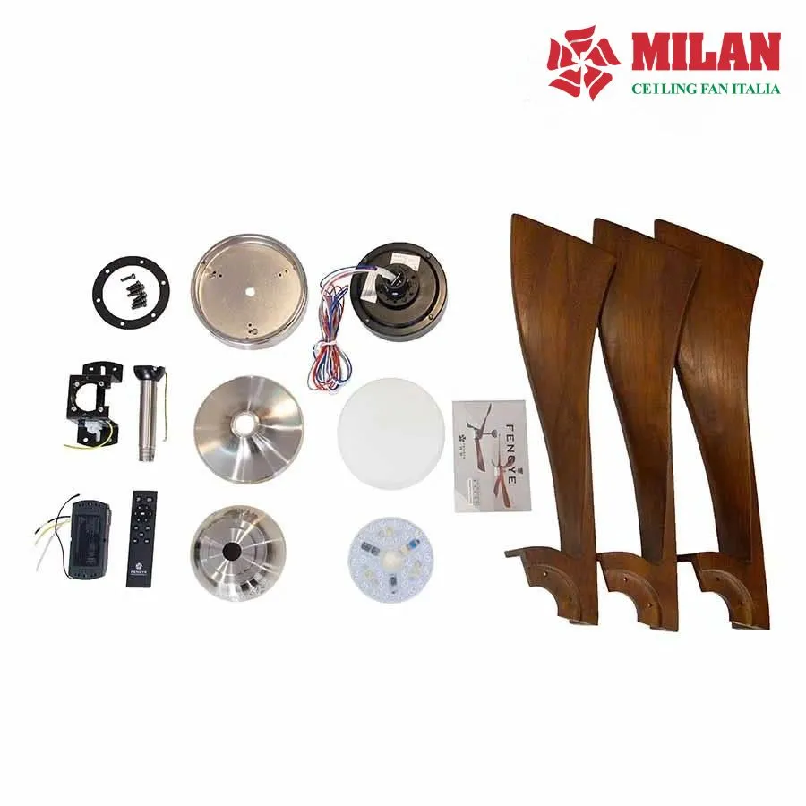 Phụ kiện quạt trần trang trí 3 cánh gỗ có đèn FY510 - OB